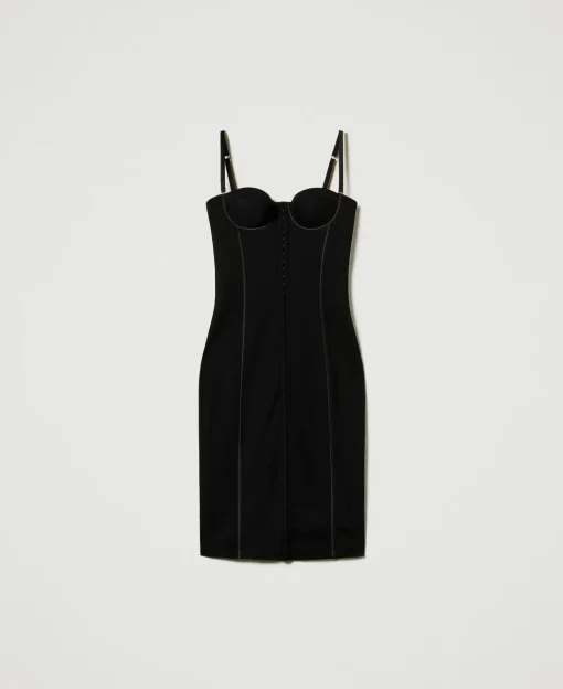 Abito Longuette Bustier Con Ganci