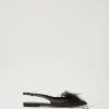 Ballerine Sling Back In Pelle Con Piume