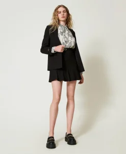 Camicia Jacquard Con Stampa Giaguaro