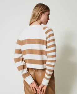 Cardigan A Righe Bicolore