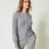 Cardigan In Cotone E Cashmere Con Logo