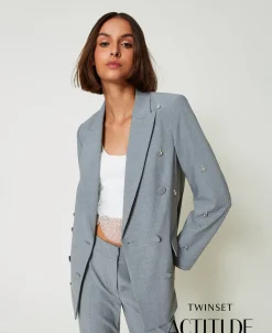 Giacca Blazer Con Ricami A Mano