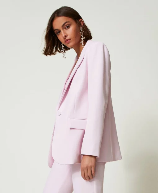 Giacca Blazer In Crêpe Cady