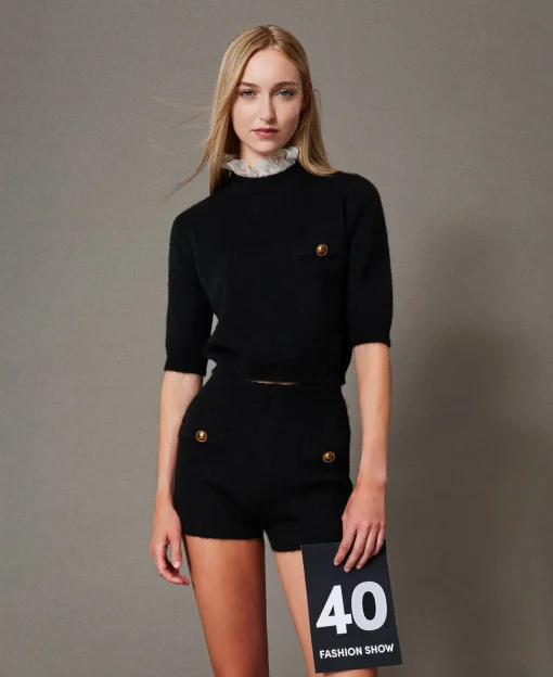 Maglia 'Charlotte' In Misto Mohair Con Pizzo