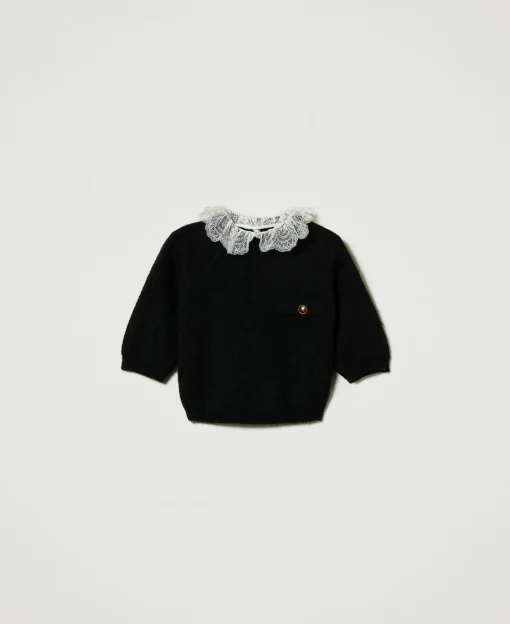 Maglia 'Charlotte' In Misto Mohair Con Pizzo