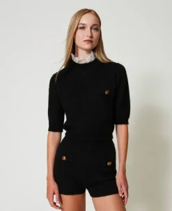 Maglia 'Charlotte' In Misto Mohair Con Pizzo