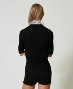 Maglia 'Charlotte' In Misto Mohair Con Pizzo
