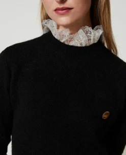 Maglia 'Charlotte' In Misto Mohair Con Pizzo