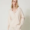 Maglia Con Colletto In Raso