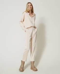 Maglia Con Colletto In Raso