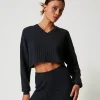 Maglia Cropped In Misto Lana