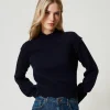 Maglia In Lana E Cashmere Con Smerli