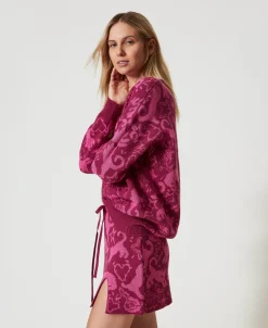 Maglia Jacquard In Filato Treeblend