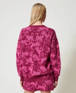 Maglia Jacquard In Filato Treeblend