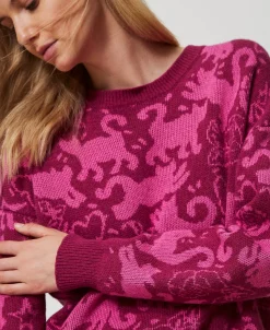 Maglia Jacquard In Filato Treeblend
