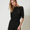 Maglia Lupetto In Misto Lana E Lurex