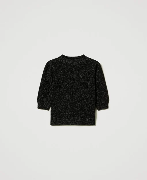 Maglia Lupetto In Misto Lana E Lurex