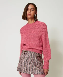 Maglia Lupetto In Misto Lana Seamless