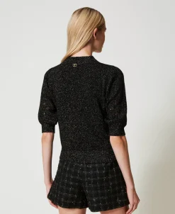 Maglia Lupetto In Misto Lana E Lurex