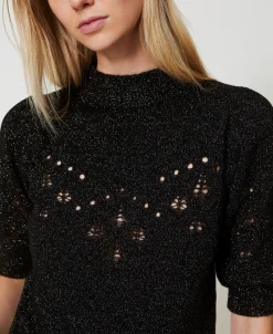 Maglia Lupetto In Misto Lana E Lurex