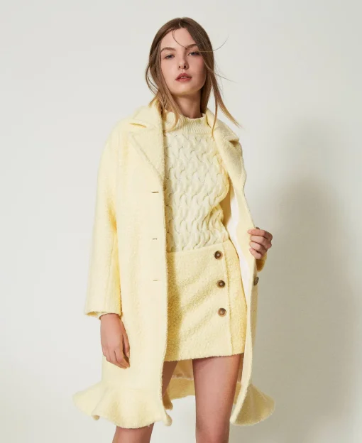Maglia Lupetto In Misto Lana Con Trecce
