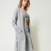 Maxi Cardigan In Misto Lana E Lurex