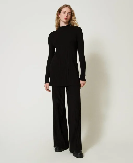Pantaloni In Maglia Plissé