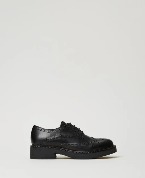 Scarpe Stringate In Pelle