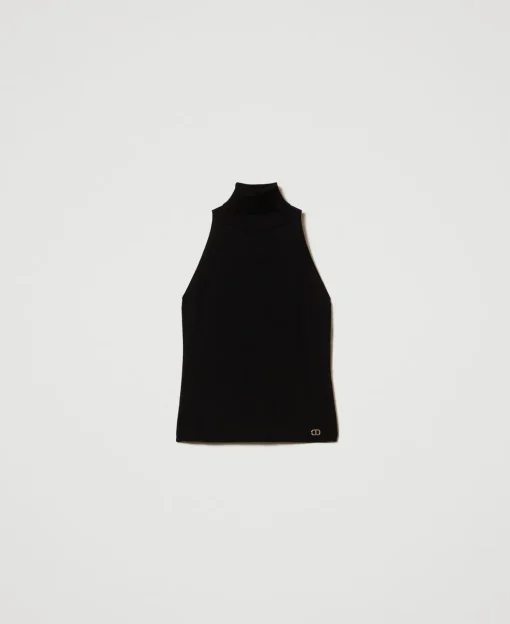 Top Halter Fitted In Maglia