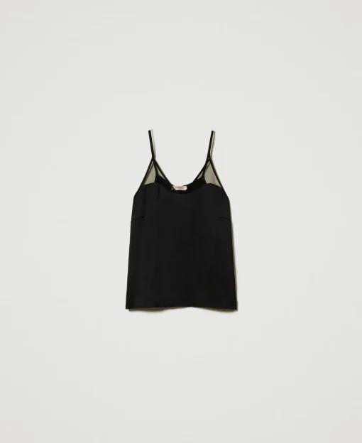 Top In Raso E Tulle