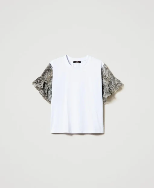T-shirt Con Maniche A Stampa Snake