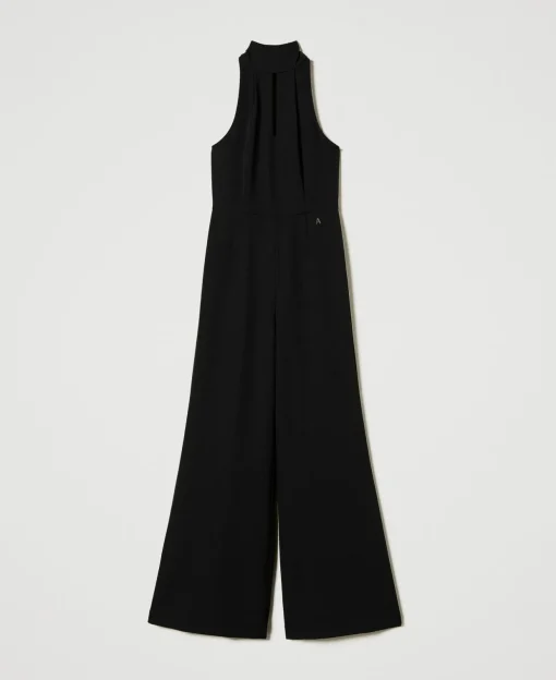 Tuta Halter In Crêpe Cady
