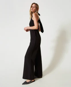 Tuta Halter In Crêpe Cady