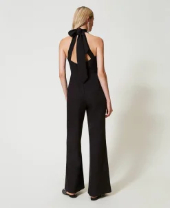 Tuta Halter In Crêpe Cady