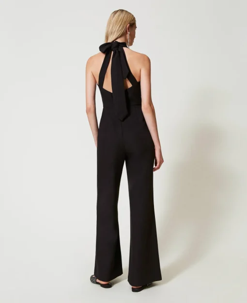 Tuta Halter In Crêpe Cady