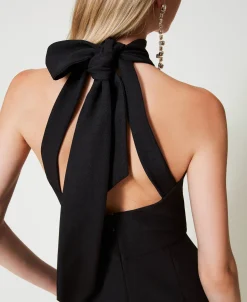 Tuta Halter In Crêpe Cady